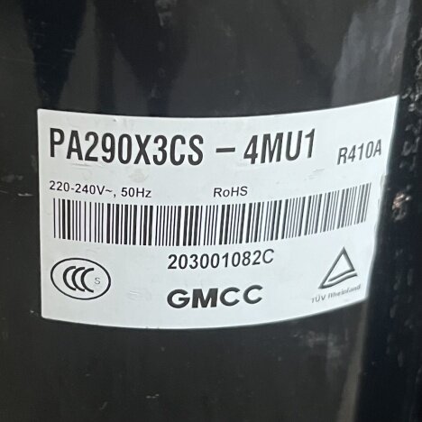 Compresor AC 32000 BTU   Toshiba   PA290X3CS-4MU1